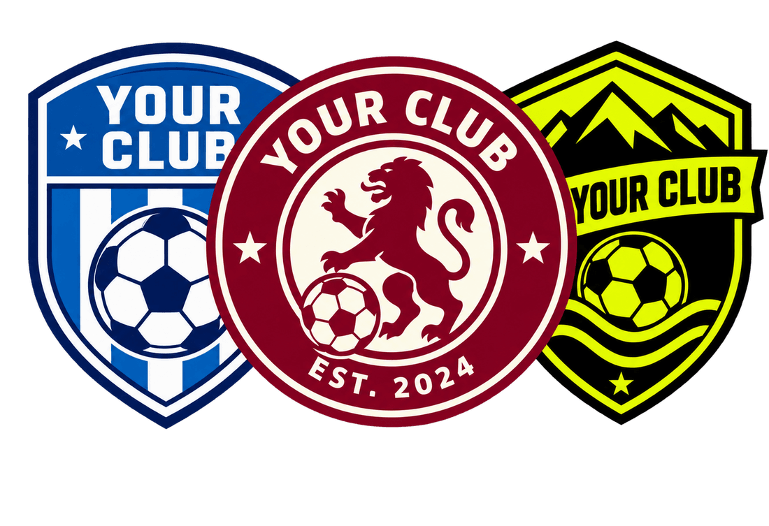 Example club crests, showing the kind of badge that can go on the cuff